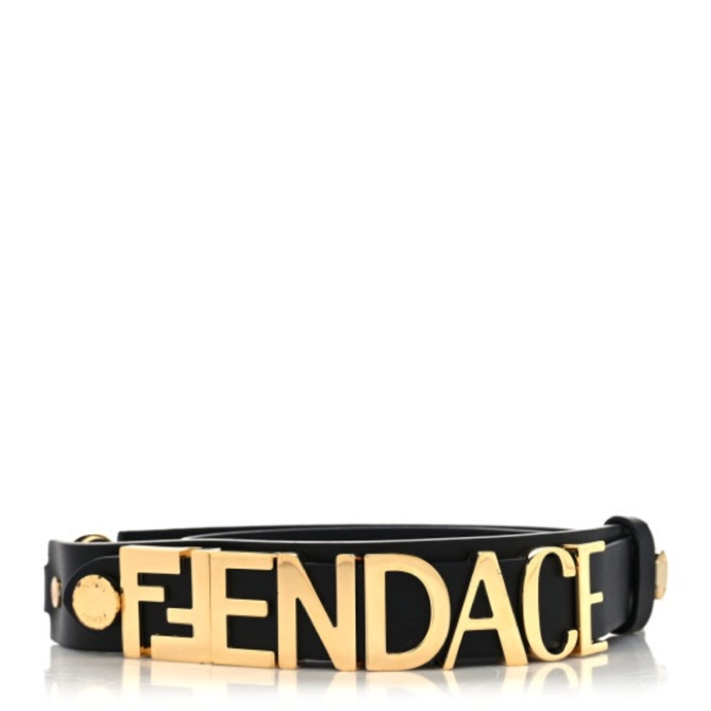 Fendace Fendi x versace unisex logo monogram leather belt Buckle New